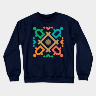 Group of People Abstract Pattern Social Boutique Art Pattern Crewneck Sweatshirt